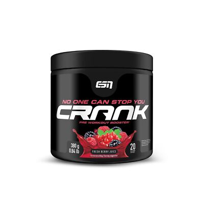 ESN Crank Pre workout Booster 380g Citrullin Malat AAKG Caffeine OPC