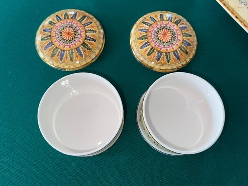 4 pc Set Wedgwood Concorde Atlas Nautical Trays & 2 Trinket Dishes w/Lids - Picture 6 of 13