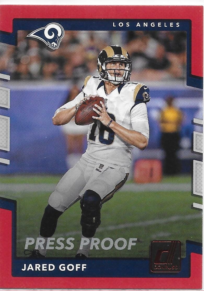 2017 Donruss Football Press Proofs Red Jared Goff Rams