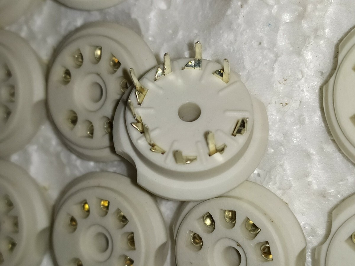 Dolfi Novotel Lot De 6 Supports De Socle Céramique Noval B9A  9 9 Broches Philips Nos 653586 - Foto 6