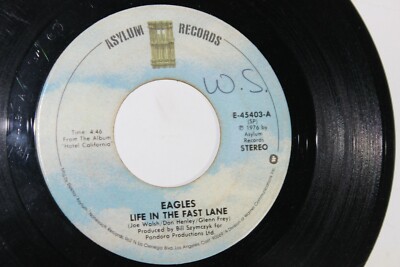 1976 Eagles Life In The Fast Lane / The Last Resort - 45 RPM Vinyl Record