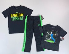 Little Boy's Under Armour UA 3-Piece Sweatpants Shirts Outfit Set Size 4 NEW