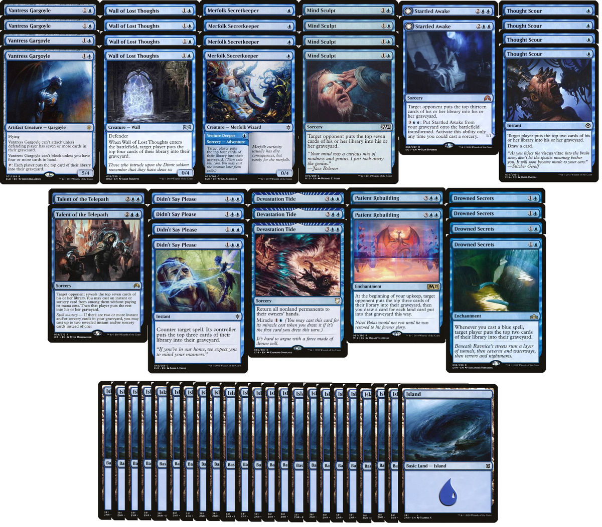 Elite Mill Deck - Mono Blue - Very Powerful - 60 Card - Modern - MTG NM/M! | eBay Elite Mill Deck - Mono Blue - Very Powerful - 60 Card - Modern - MTG NM/M! | eBay