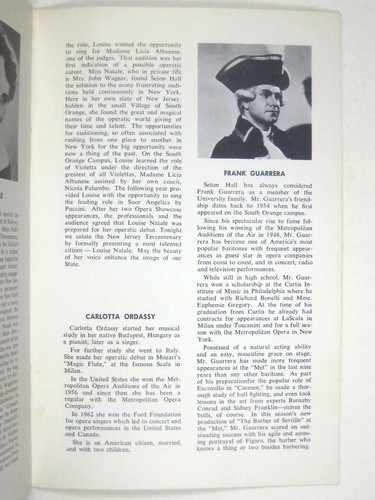 Carmen Opera Program 1964 Seton Hall University Cehanovsky Nell Rankin Shirley - Picture 7 of 9