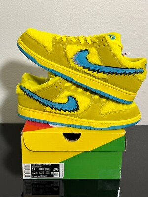New / Size 11 - Nike Dunk Low SB x Grateful Dead Yellow Bear