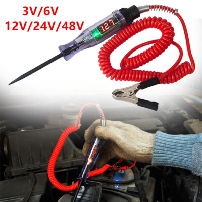 3V/6V/12V/24V/48V DC Spannungsprüfer Schraubendreher Prüflampe Für Auto Lkw Kfz