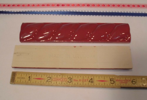 10 pz. *Borgogna* Vintage Fodera in ceramica lucida-matita-piastrelle frizzante; Corda NOS - Foto 6 di 12