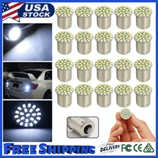 20Pack  1156/1157Car LED Bulb 1206 22SMD Light Brake/Turn/Tail/Revese Lamp White