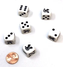 Eagle Dice D6 16mm Rounded 6pc set loose  :E