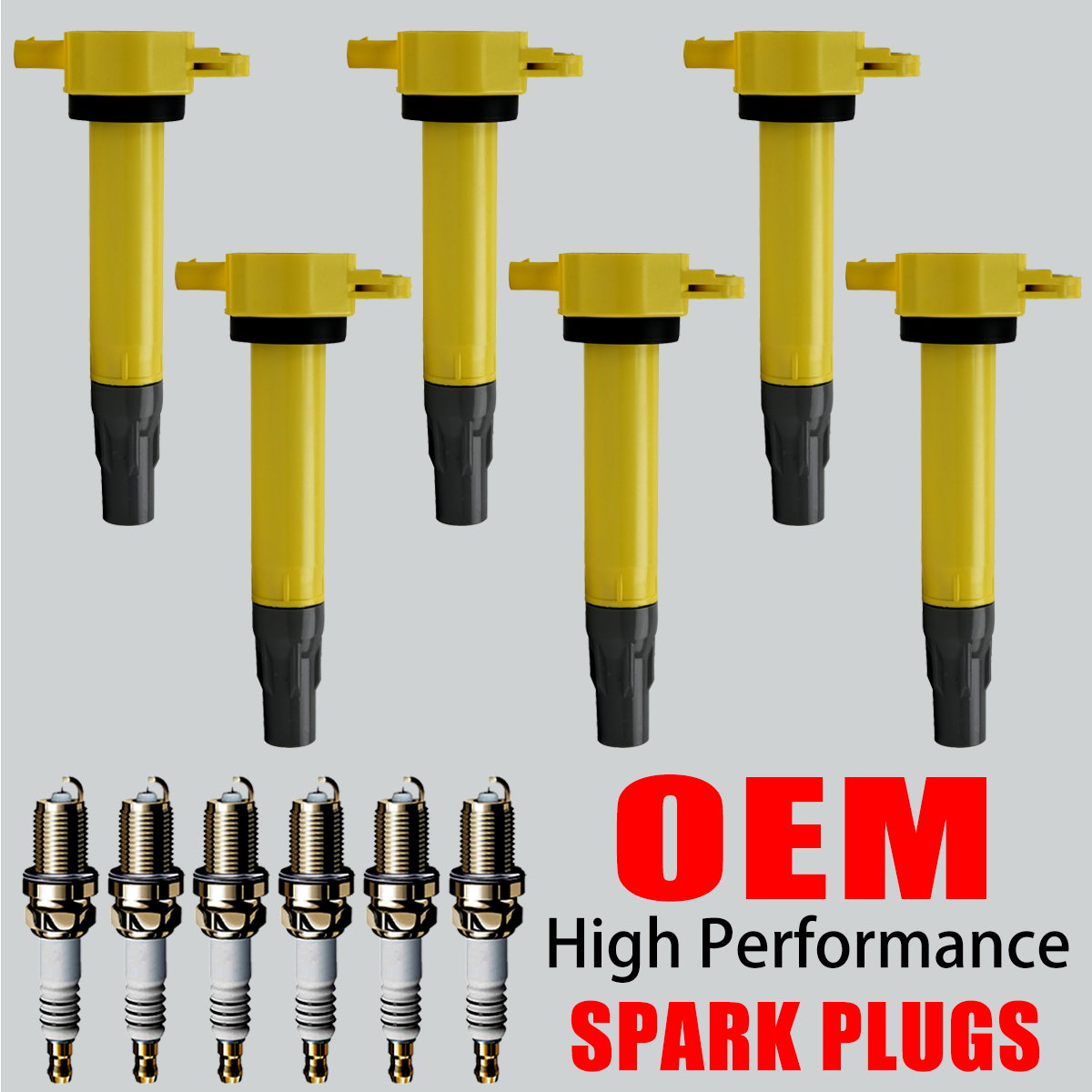 6X OEM Ignition Coils & Iridium Spark Plugs For Dodge Chrysler Sebring 300 UF502