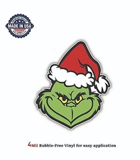 THE GRINCH CHRISTMAS VINYL DECAL STICKER CAR BUMPER 4MIL BUBBLE FREE US MADE