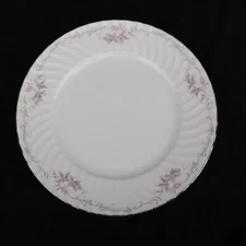 Set of 5 Vintage Gold Standard China Dinner Plates Pink Roses Made in Japan