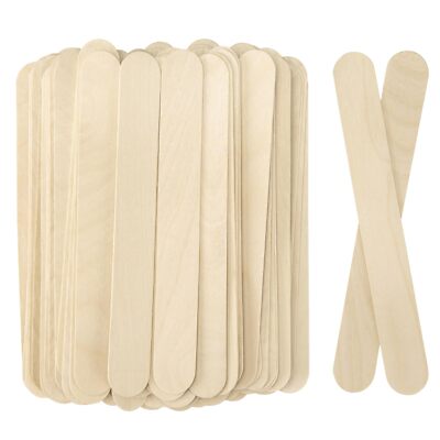 90 Pcs Jumbo Crafts Sticks 8 Inch Natural Wooden Popsicle Sticks for DIY Crafts