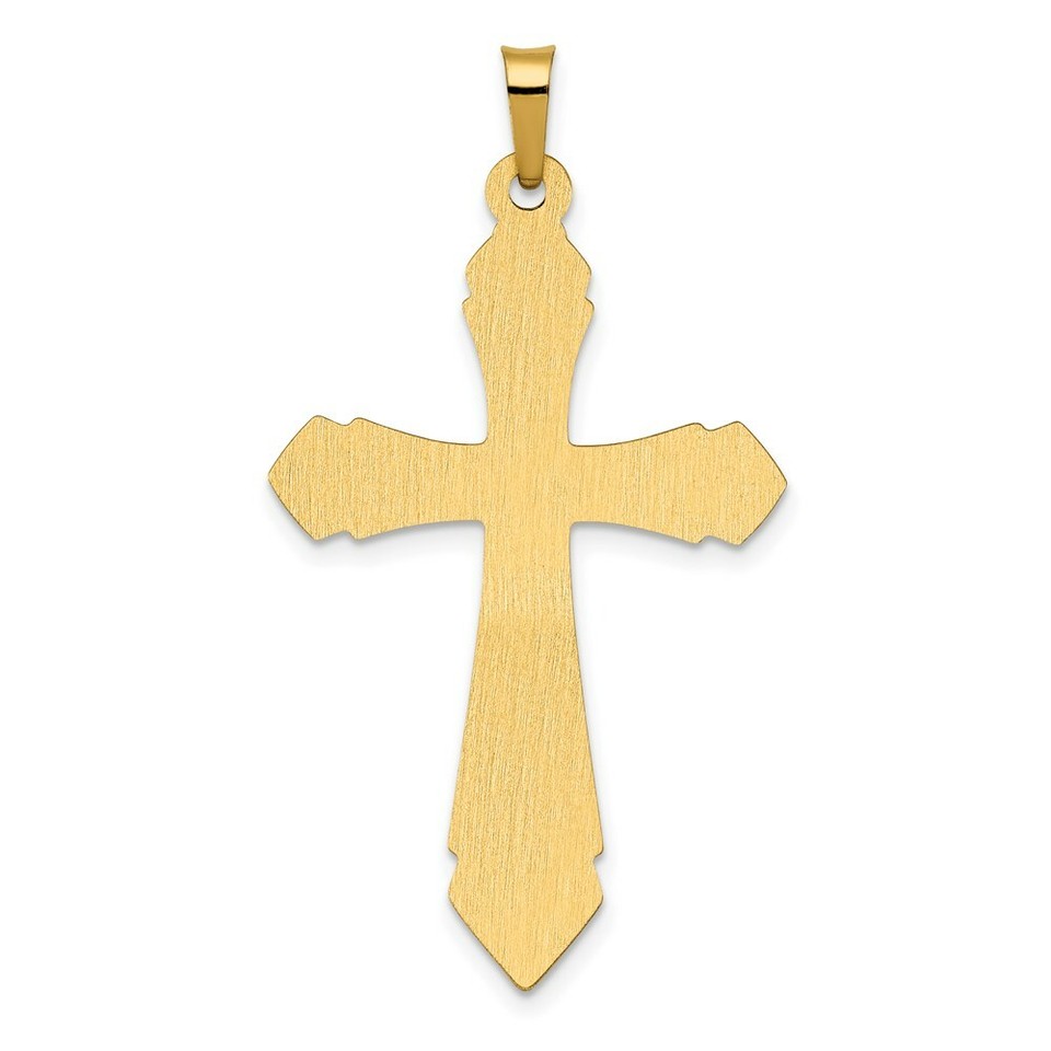 Men's Ladies 14K Yellow Gold Solid Casted Crucifix Cross Religious