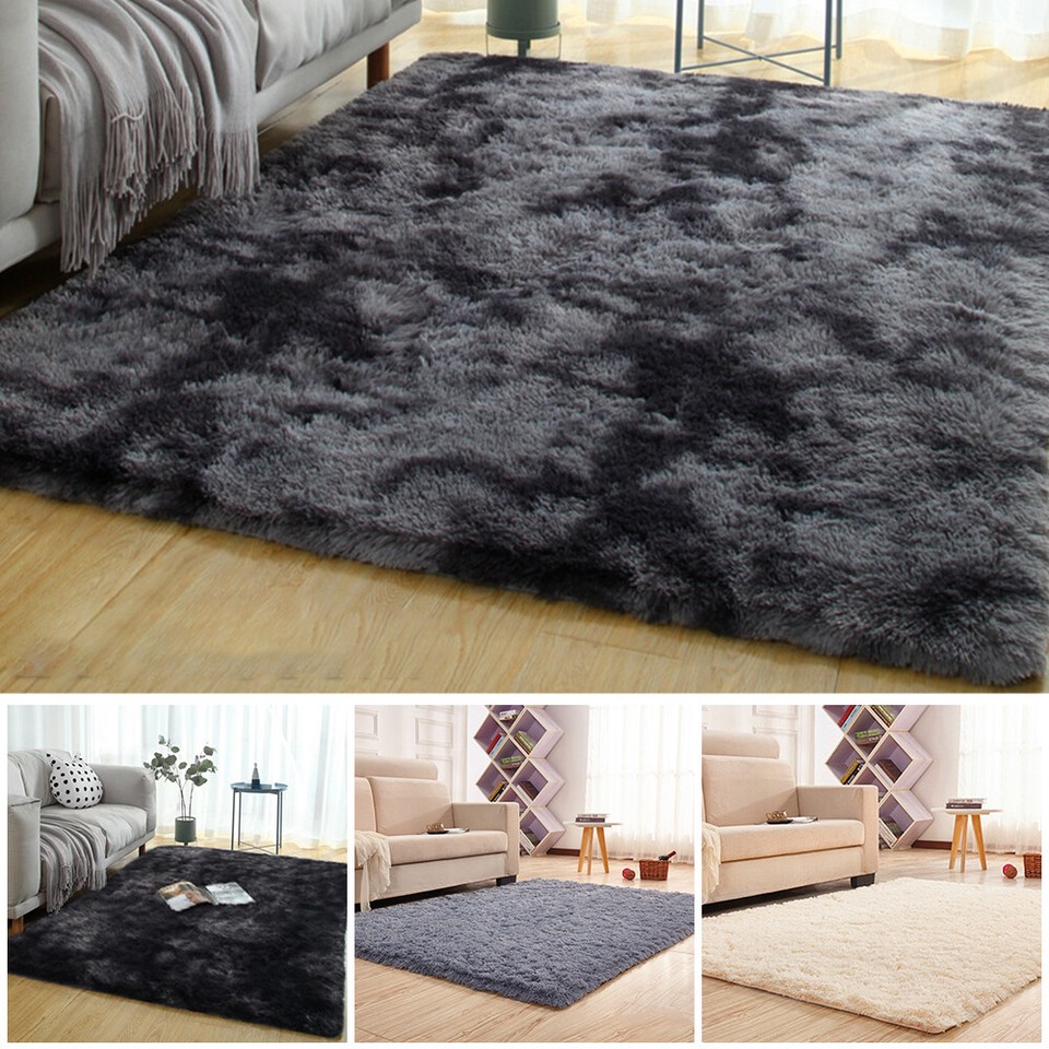 Anti Slip Shaggy Rug Super Soft Fluffy Rugs Living Room Bedroom Carpet