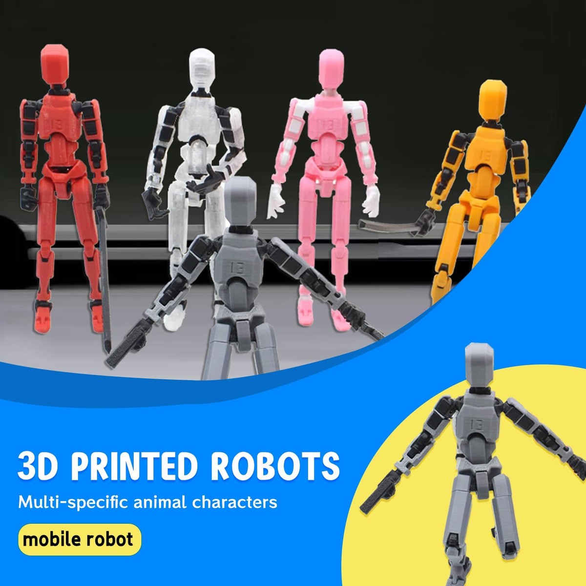 T13 Action Figure,Titan 13 Action Figure Toy Robot,3D Printed