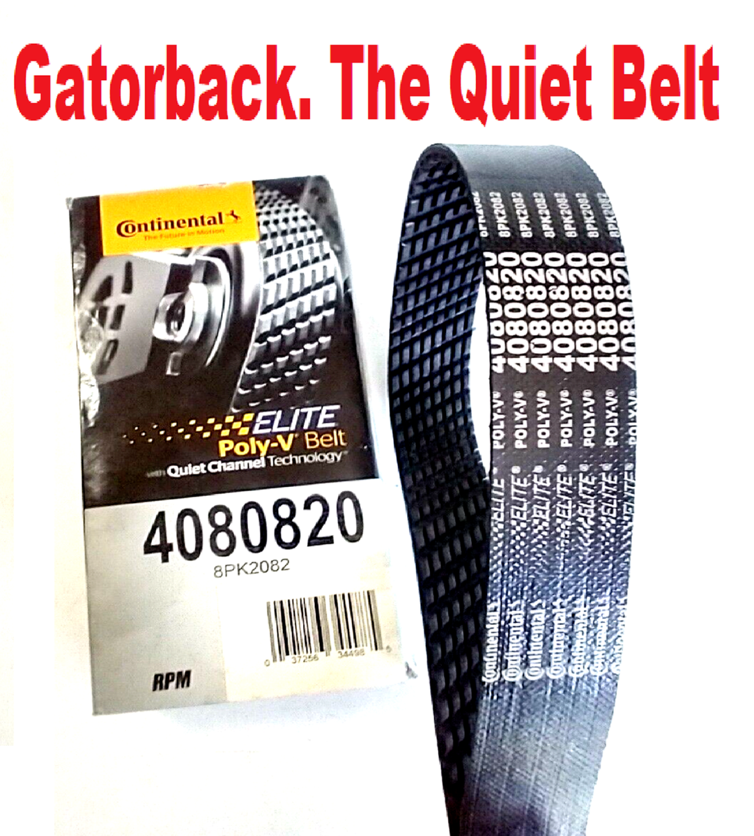 NEW Serpentine Poly-V Belt The Quiet Belt Gatorback CONTINENTAL