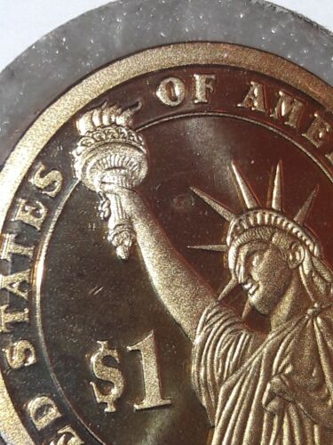 Error George Washington Presidential $1 Dollar Proof Coin Debris Struck IntoCoin - Picture 8 of 10