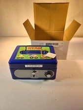 Personalized "Ryan" Kids Construction Themed Blue Cash Box Safe Bank BRAND NEW