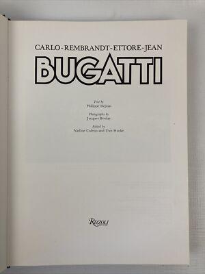 Philippe BUGATTI Carlo Rembrandt Ettore Jean First Edition Philippe BUGATTI Carlo Rembrandt Ettore Jean First Edition