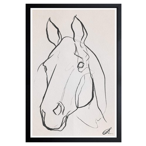 Wynwood Studio Animals Framed Wall Art Prints 'Stallion Sketch III