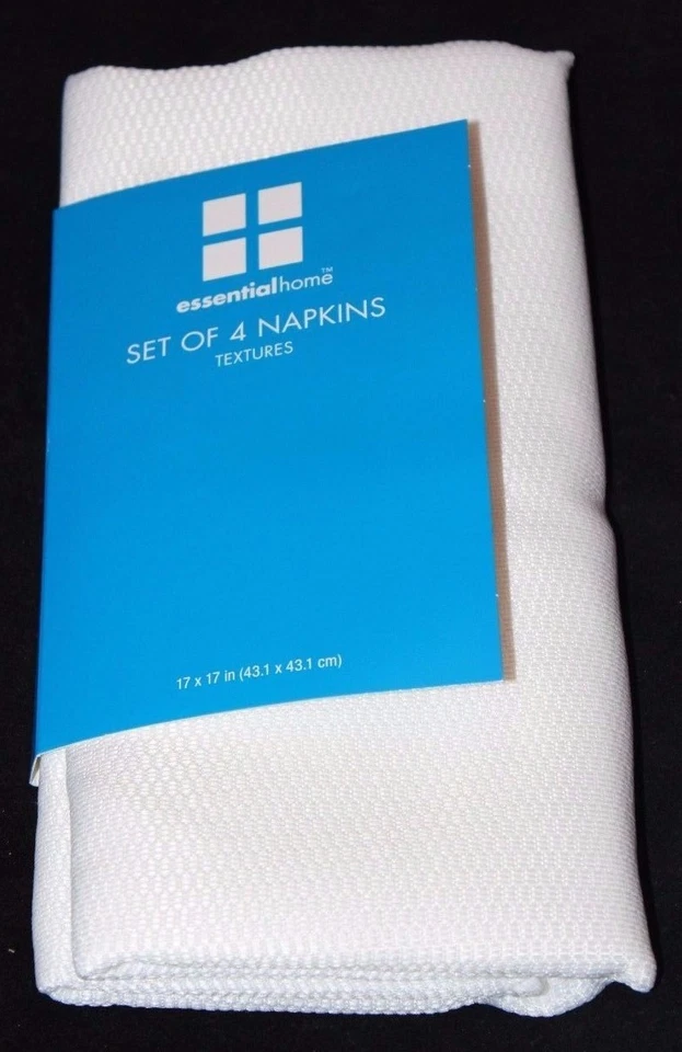 Essential Home 4-pc Napkin Set Textures Napkins - White - Image 2 of 2