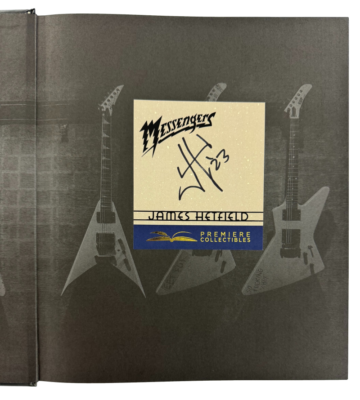 James Hetfield of Metallica Signed Autograph Messengers Book w