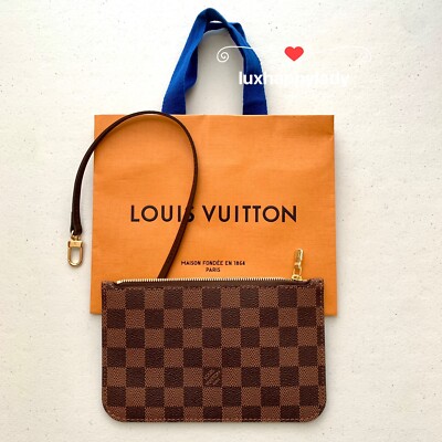 Small Louis Vuitton Wristlet NEW LOUIS VUITTON Damier Ebene
