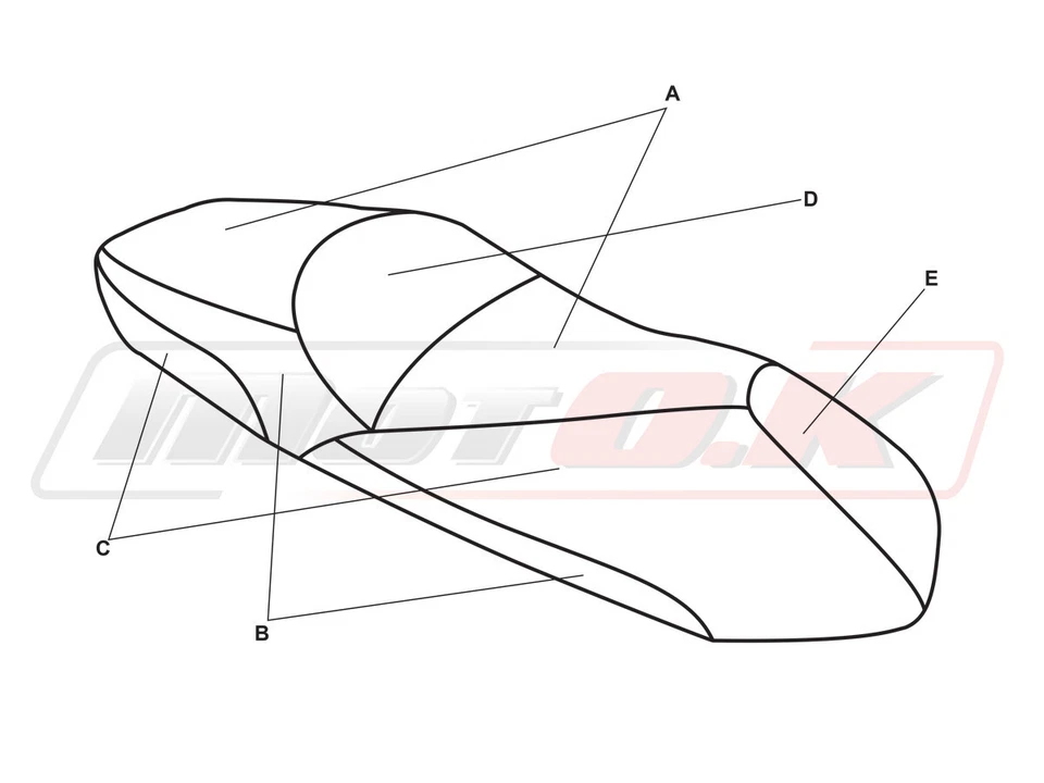 Seat cover for Honda Forza 350 ('21-'24) MotOK Vinyl Antislip Waterproof - Изображение 4 из 4