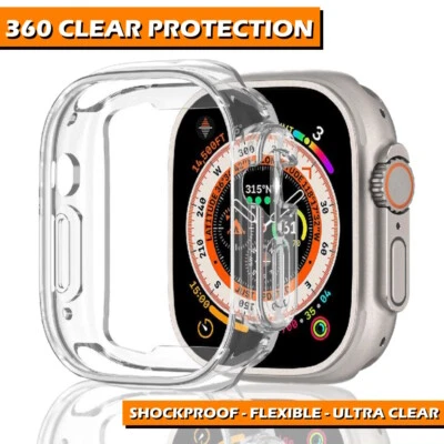 For Apple Watch Ultra 1 2 3 4 5 6 7 8 9 SE Case Screen Protector Full Cover