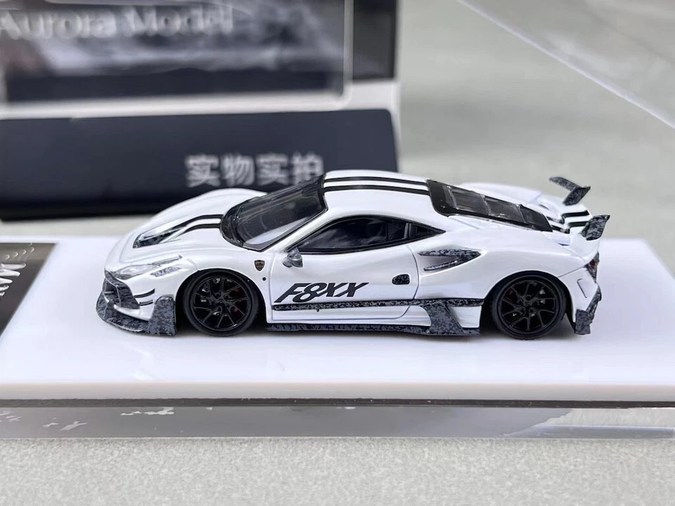 ZD Aurora 1:64 White F8xx Tributo Mansory Sports Model Diecast Metal Car BN - Image 2 of 4