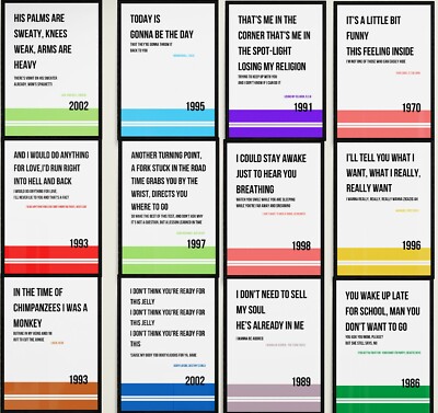 Music quote wall art prints 100's of styles! Customise your own -  FREE P&P