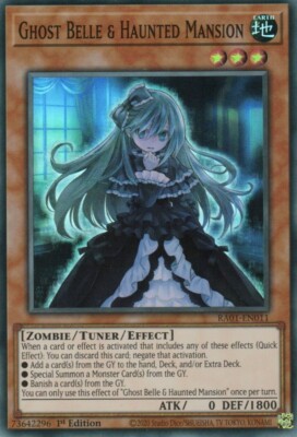 yugioh 1x Ghost Belle & Haunted Mansion RA01-EN011 SUPER RARE ENGLISH