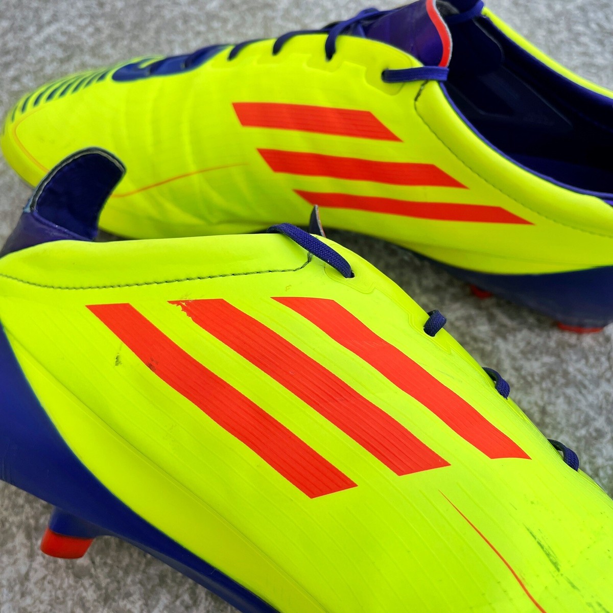 ADIDAS F50 ADIZERO FG * G40341 * 10.5 US * YELLOW/PURPLE ADIDAS F50 ADIZERO FG * G40341 * 10.5 US * YELLOW/PURPLE