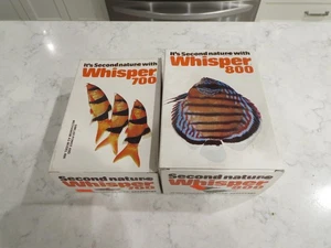 2 AQUARIUM FISH WHISPER AIR PUMPS FOR FISH TANKS OF ALL SHAPES/SIZES 700,800 NEW