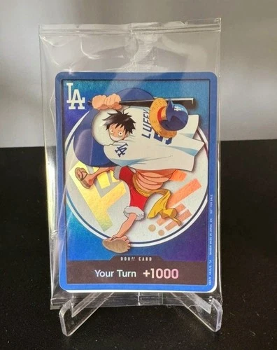 2026 LOS ANGELES DODGERS ONE PIECE MONKEY D. LUFFY DON PROMO CARD NEW/SEALED
