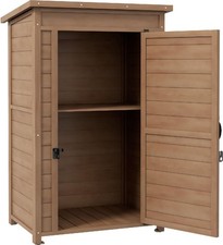 Capanno Attrezzi 1 anta Legno 75x56x117 cm Marrone VivaGarden