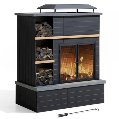 #ad Sunjoy 42 in. Aukland Wood Burning Fireplace $413.14