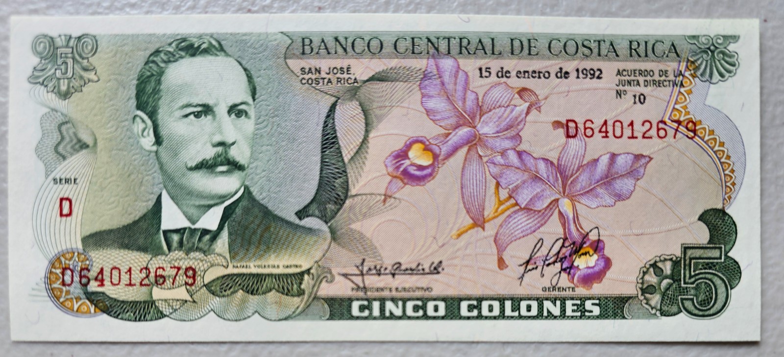 Costa Rica 5 Colones 1992 Unc