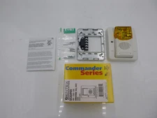 Gentex GECA24PWW Wall Mount Fire Alarm Horn/Strobe White 24VAC Amber Lens