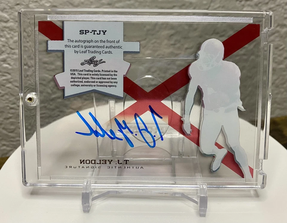 T.J. Yeldon 6/15 ON CARD Auto Rookie 2015 Leaf Clear State Pride FREE SHIPPING - Image 4 of 4