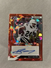 2022 Leaf Pro Set Metal Orange Ice /4 Skyy Moore #PA-SM1 Rookie Auto 49ers