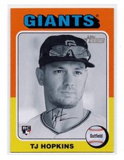 2024 Topps Heritage High Number TJ Hopkins Black & White Variation SP - #628