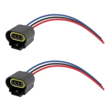 2PCS H13/9008 Headlight Connector with Wire Pigtail,Female/Male Headlight Socket
