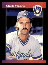 Mark Clear 1989 Donruss #528 Milwaukee Brewers BASEBALL *083