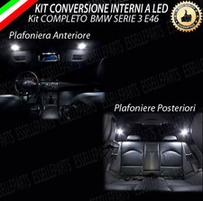 KIT LED INTERNI BMW SERIE 3 E46 (PLAFONIERA ANTERIORE + POSTERIORI) 6000K