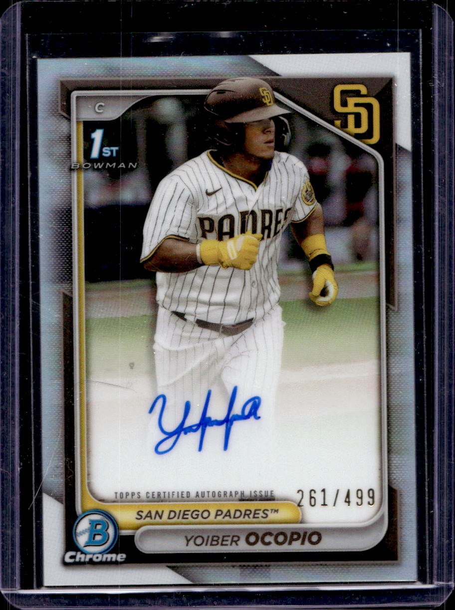 Yoiber Ocopio 2024 Bowman Chrome #CPA-YO 1st Prospect Auto Refractor /499