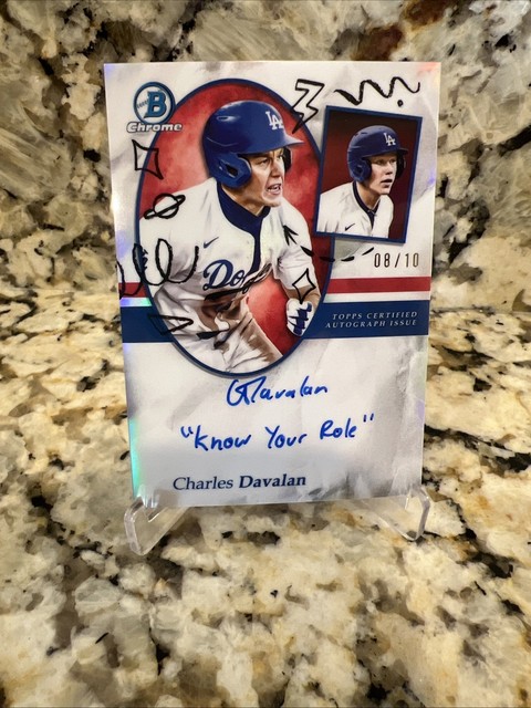 2025 Bowman Draft /10 SSP Charles Davalan On Card Auto "Know Your Role" #DPPA-CD