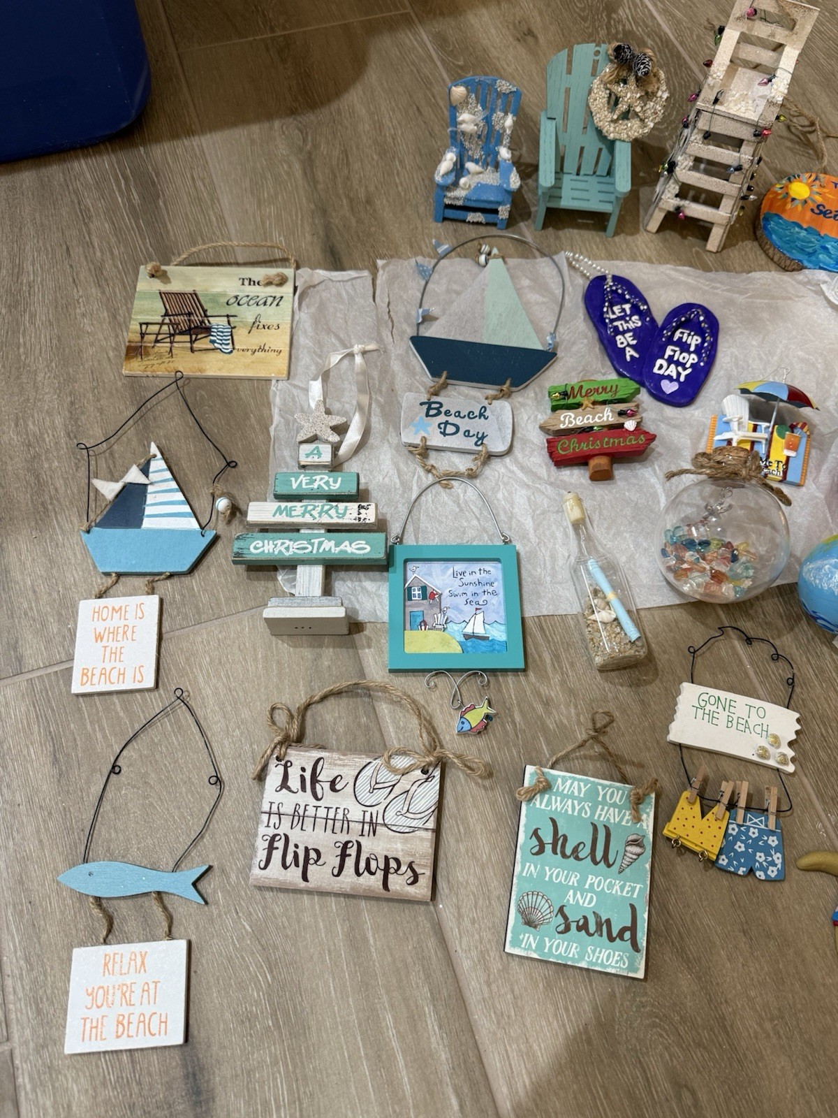 Lot Of 48 Beachy Coastal Theme Holiday Christmas Ornaments