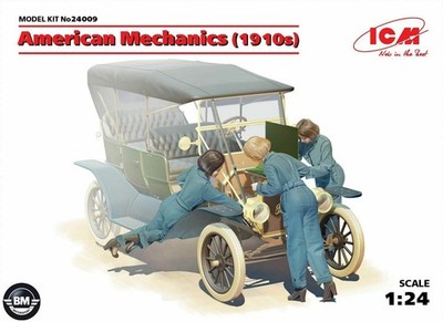 ICM American Mechanics 3 weibliche Figuren um 1910 Model Kit 1:24 Bausatz 24009